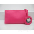 Conciseness New Design Cosmetic Bag Pink PU Waterproof Fashion Clutch Bag For Women